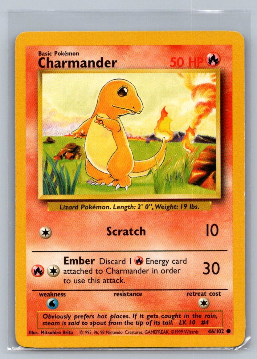 Charmander Common 046/102 Base Set LP