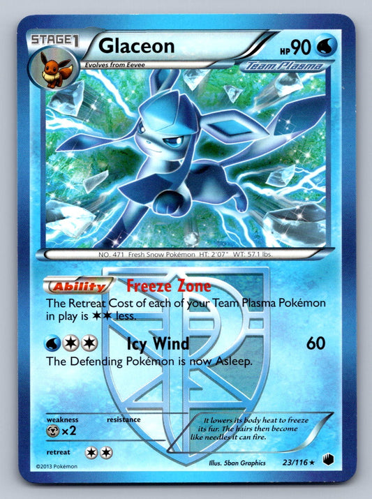 Glaceon (Team Plasma) 23/116 Water Plasma Freeze NM