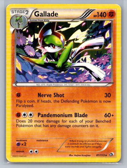 Gallade Rare 81/113 Legendary Treasures LP