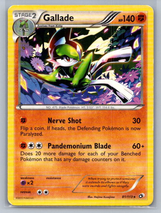Gallade Rare 81/113 Legendary Treasures LP