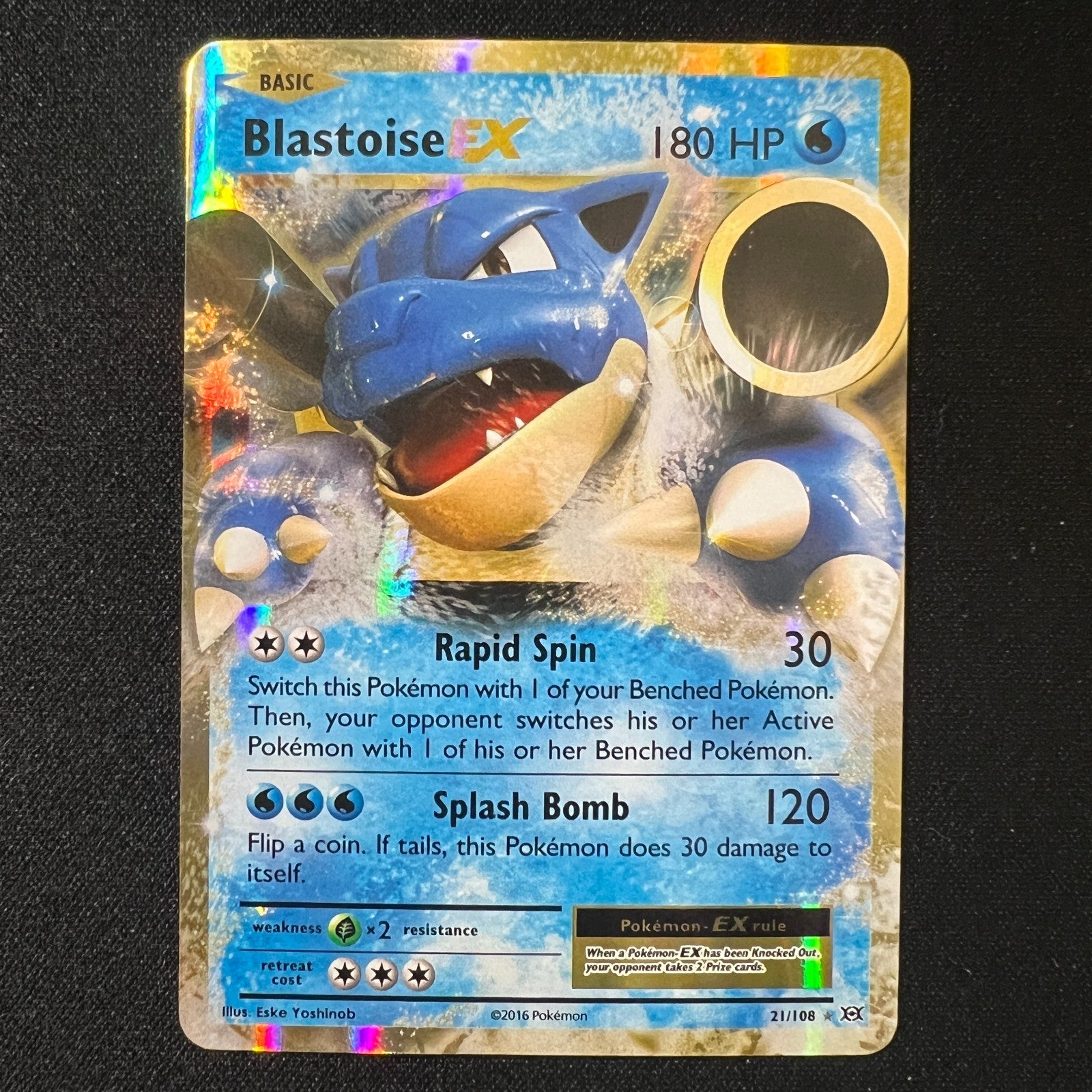 Blastoise EX 21/108 – XY Evolutions Holo Rare Pokemon Cards TCG MP