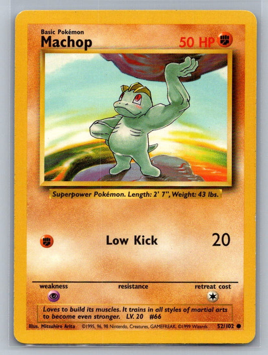 Machop Common 052/102 Base Set LP