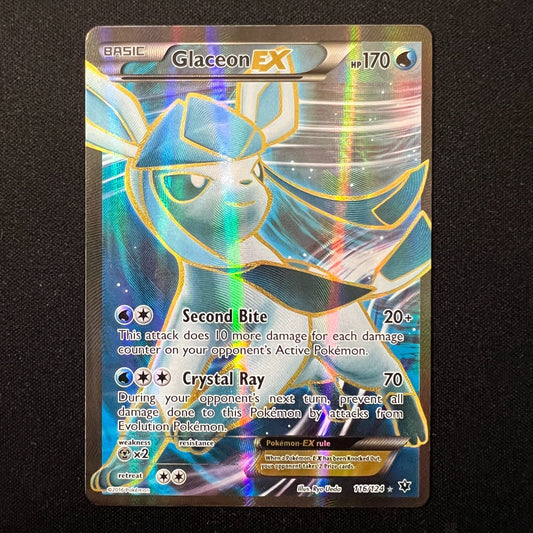 2016 POKEMON XY FATES COLLIDE – Full Art /GLACEON EX (Full Art) 116/124 - LP