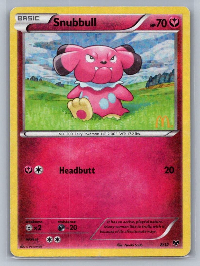 Snubbull - 8/12 Holo Promo 008/012 McDonald's Promos 2014 LP