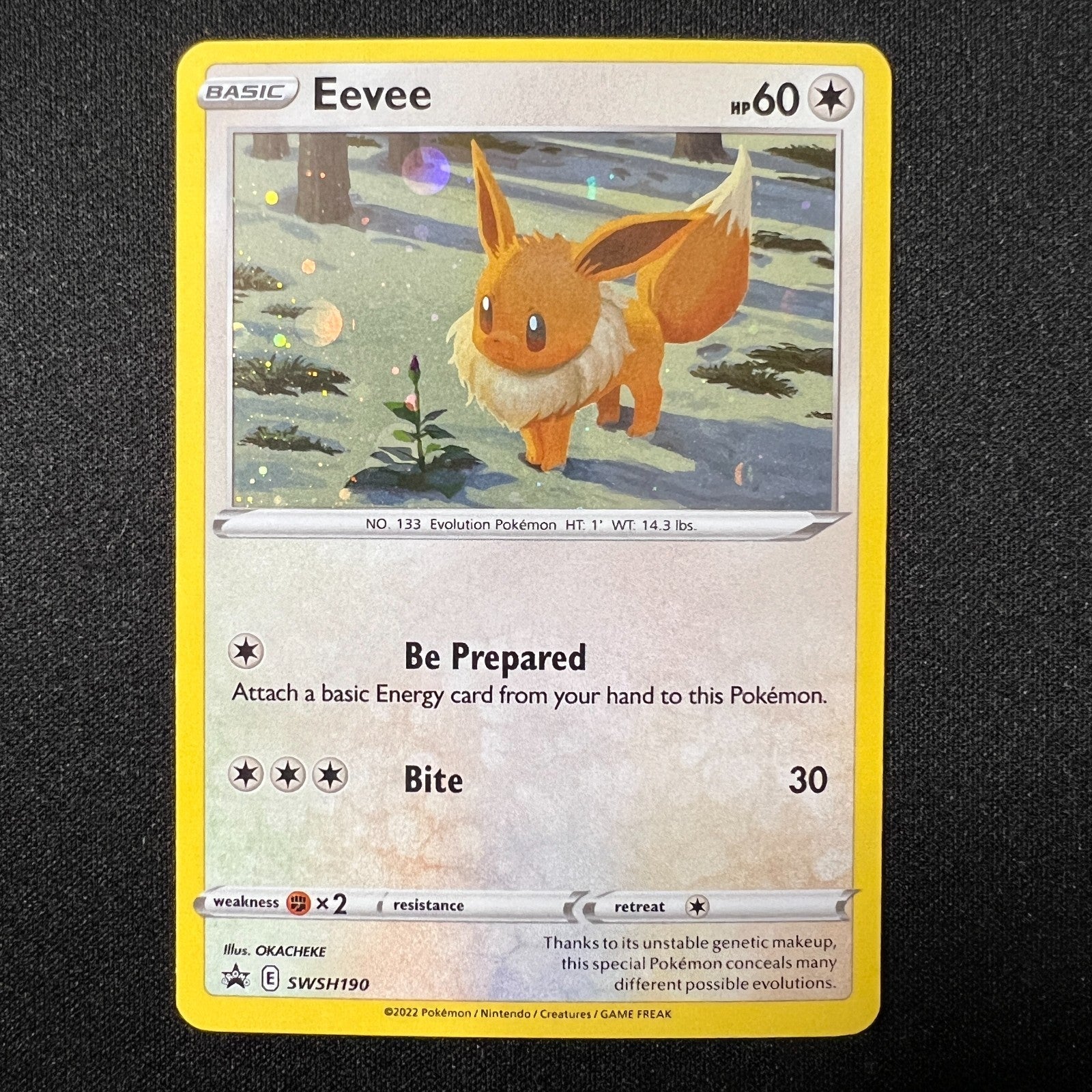 Eevee SWSH190 Sword & Shield Black Star Promo Holo Pokemon Cards TCG LP+