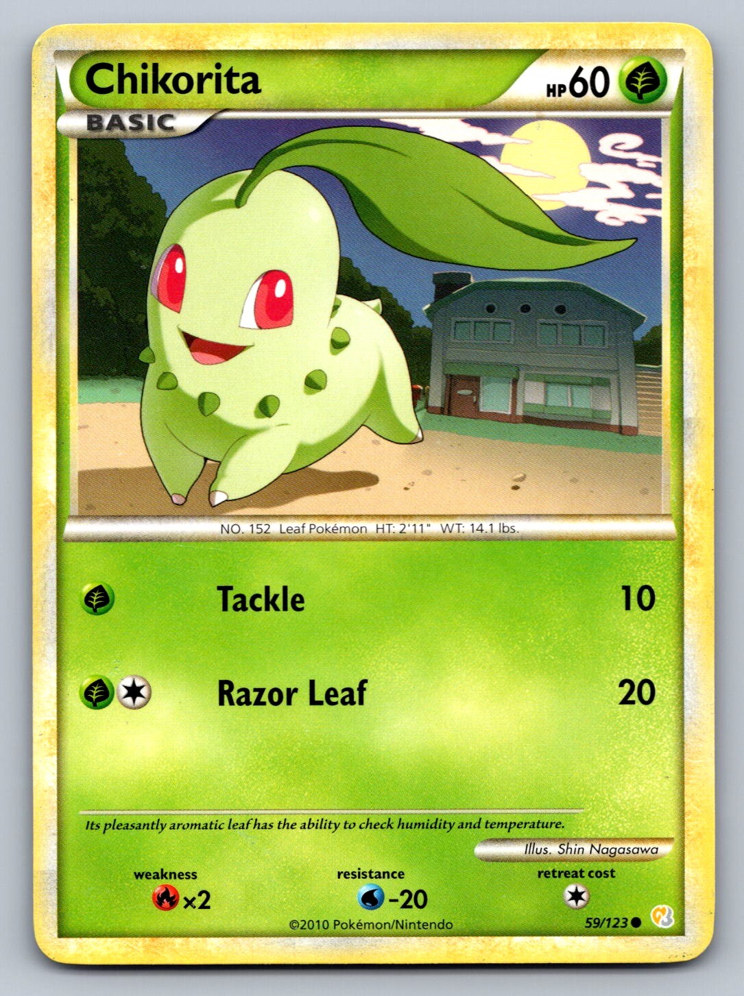 Chikorita Common 59/123 HeartGold SoulSilver NM