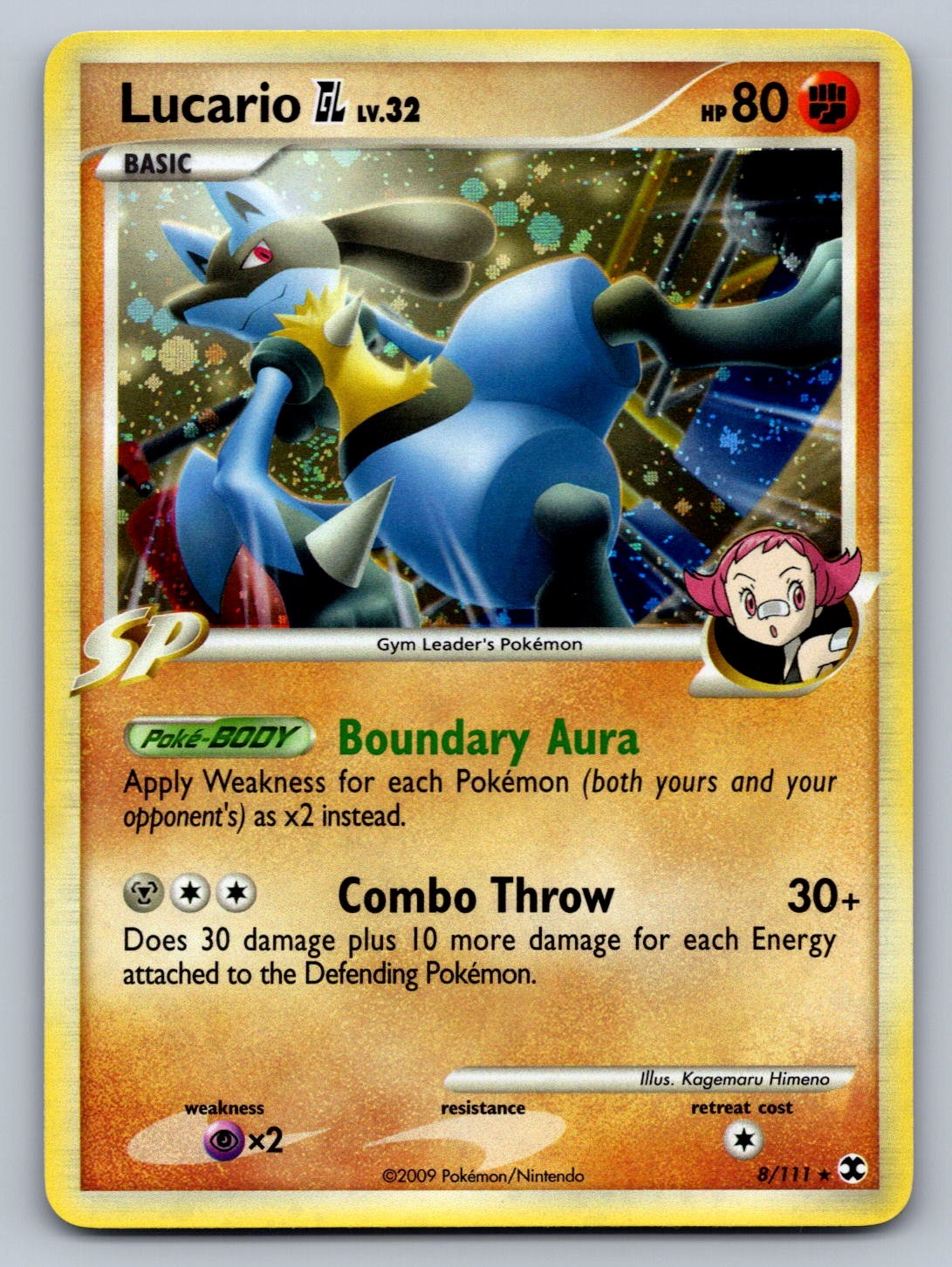Lucario GL Holo Rare 8/111 Rising Rivals NM