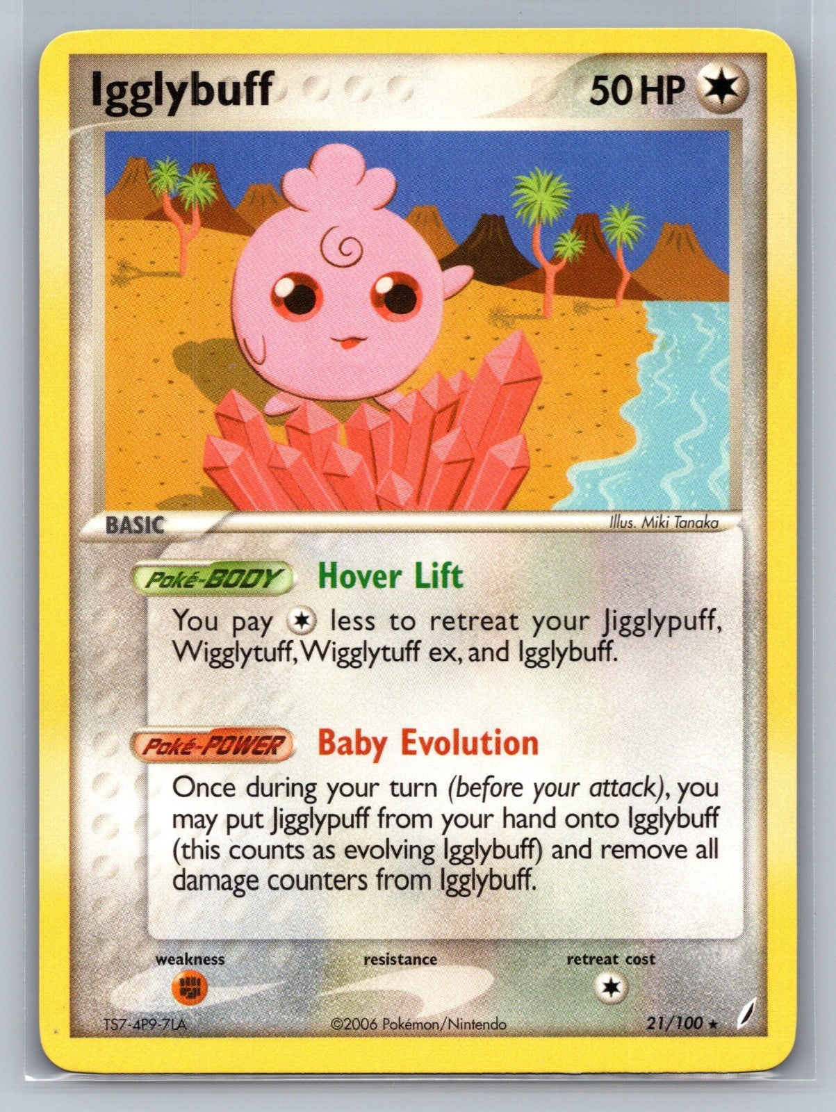 Igglybuff Rare 21/100 Crystal Guardians NM