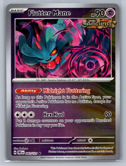 Flutter Mane Reverse Holo Rare 043/131 SV: Prismatic Evolutions NM