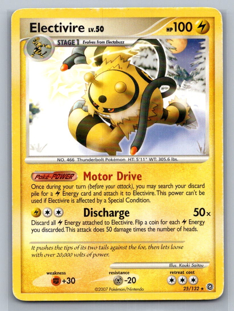 Electivire Rare 25/132 Secret Wonders MP