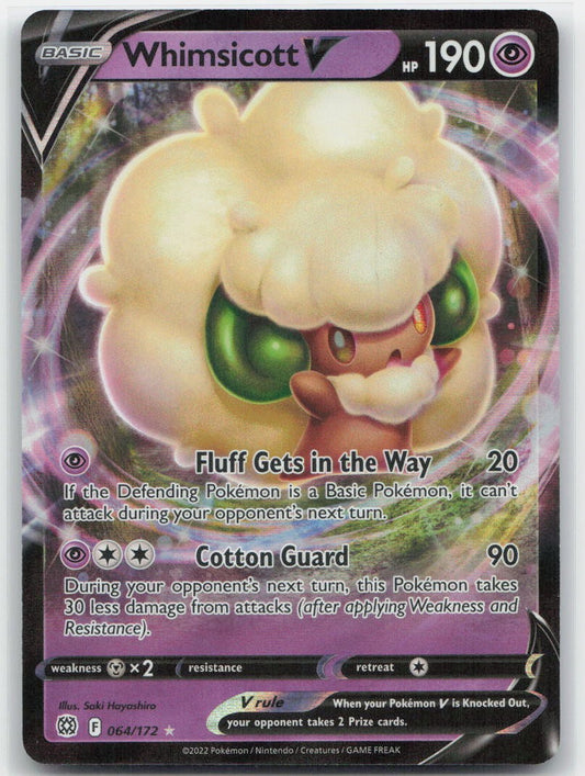 Whimsicott V Holo Ultra Rare 064/172 SWSH09: Brilliant Stars NM