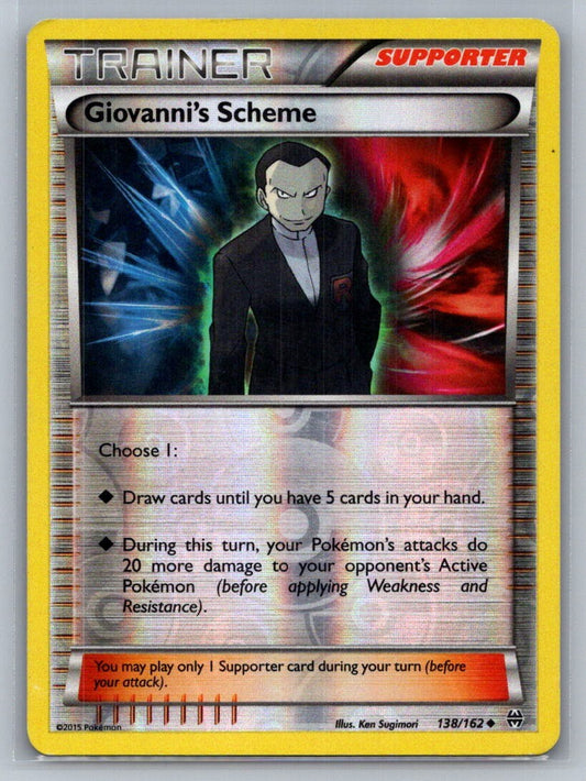 Giovanni's Scheme Reverse Holo Uncommon 138/162 XY - BREAKthrough LP