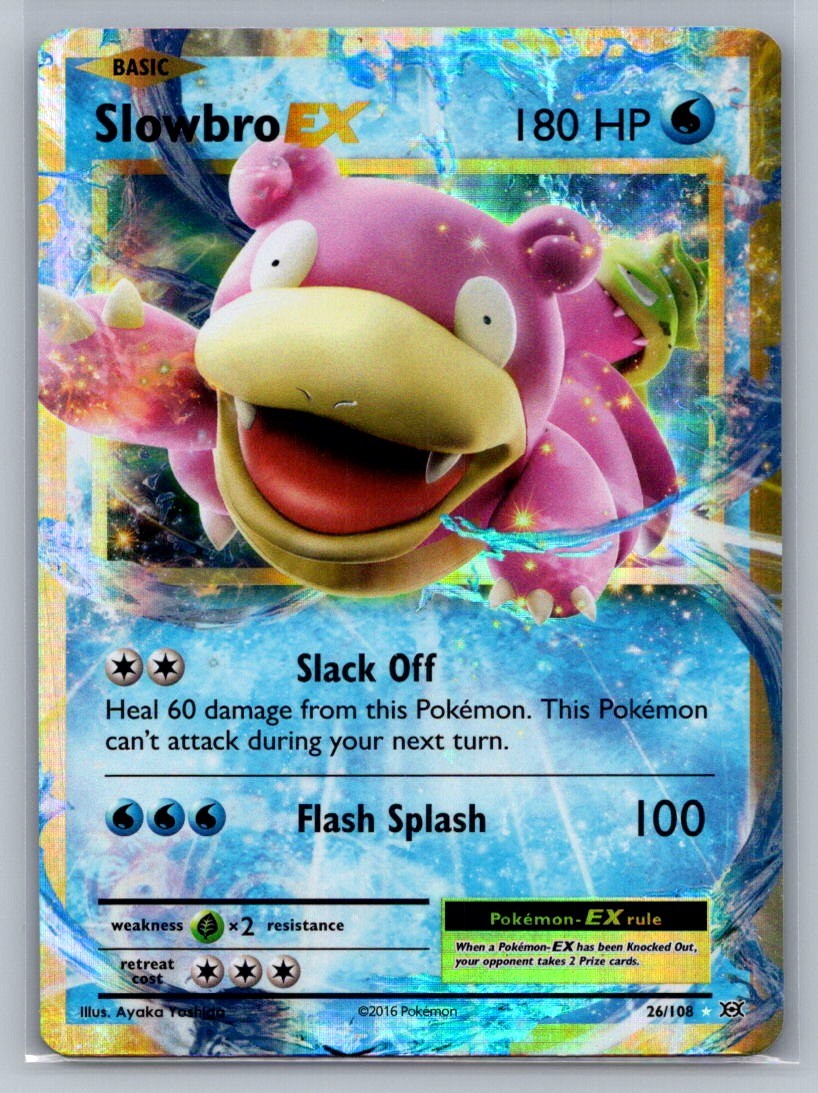 Slowbro EX Holo Ultra Rare 26/108 XY - Evolutions LP