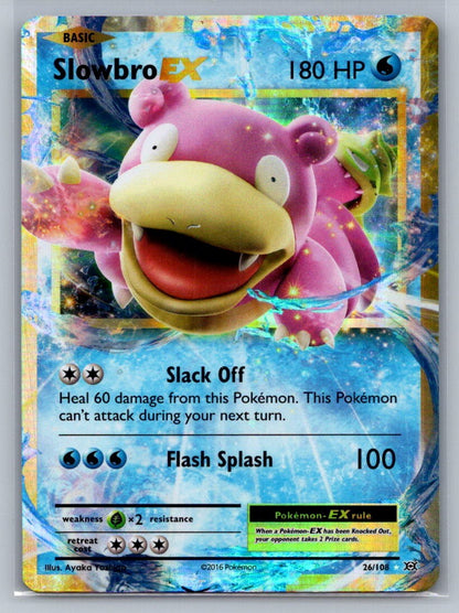 Slowbro EX Holo Ultra Rare 26/108 XY - Evolutions LP