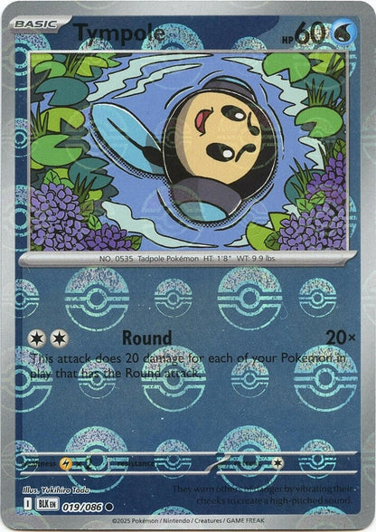 Tympole (Poke Ball Pattern) Holo Common 019/086 SV: Black Bolt NM