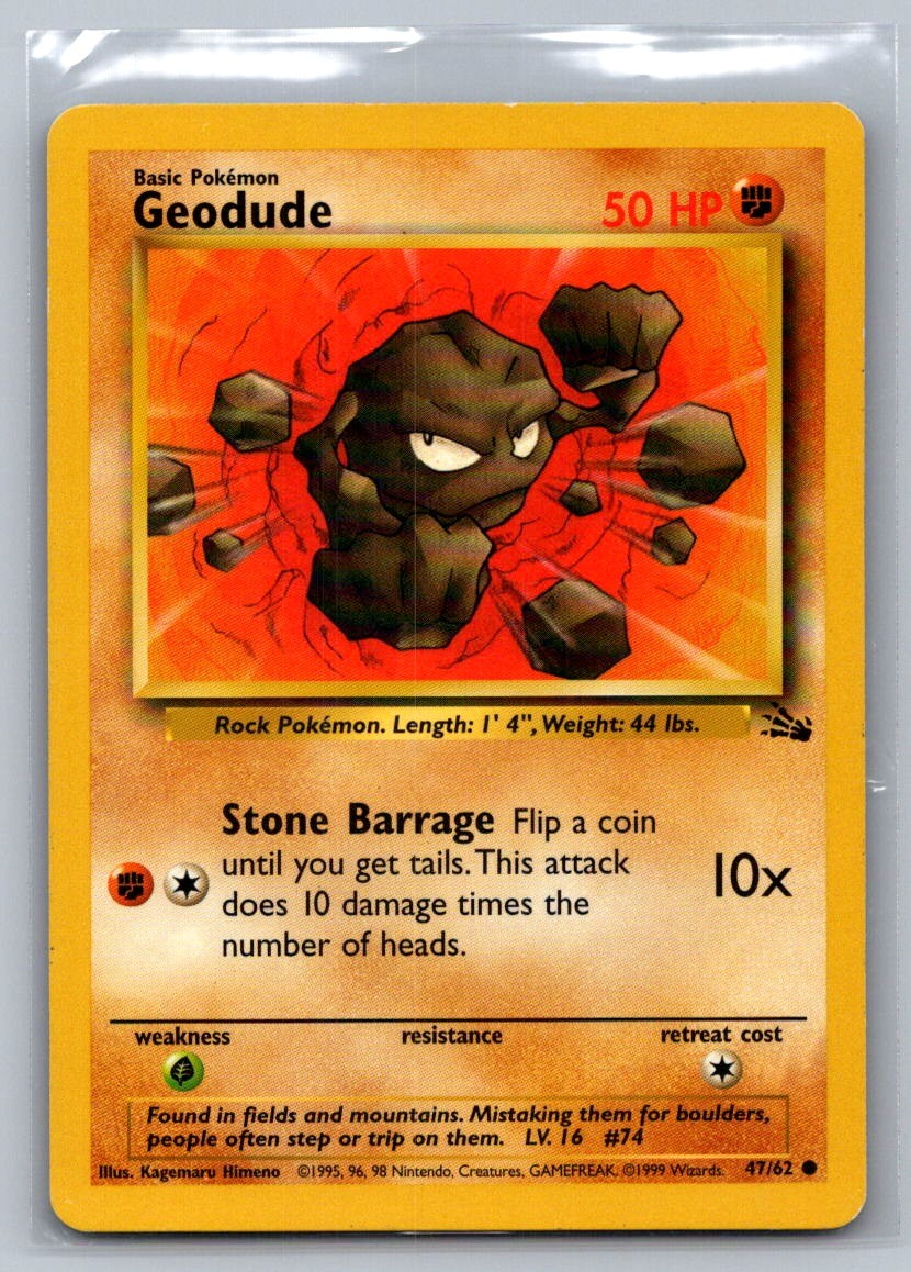 Geodude Unlimited 47/62 Fossil LP