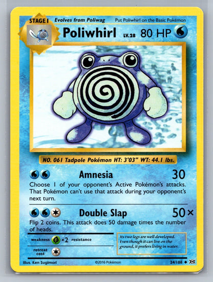 Poliwhirl Uncommon 24/108 XY - Evolutions NM