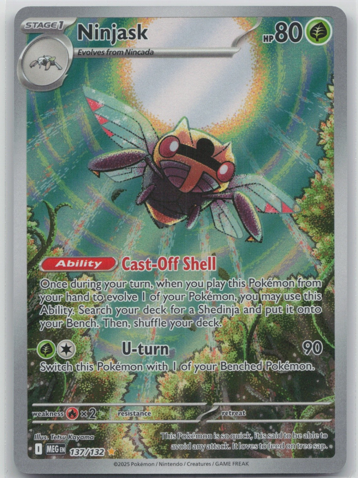 Ninjask - Holo Illustration Rare 137/132 ME01: Mega Evolution NM