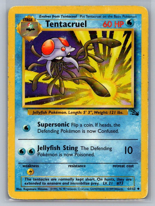 Tentacruel Unlimited Uncommon 44/62 Fossil LP