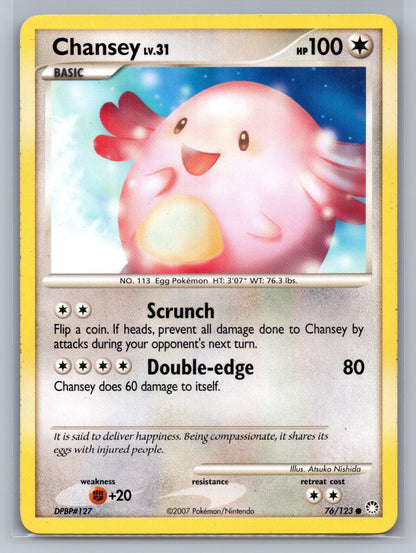 Chansey Common 76/123 Mysterious Treasures LP