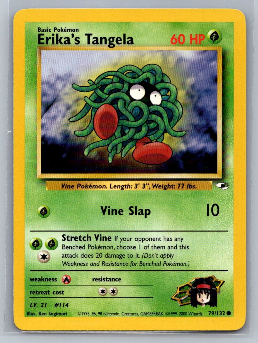Erika's Tangela Unlimited Common 079/132 Gym Heroes LP
