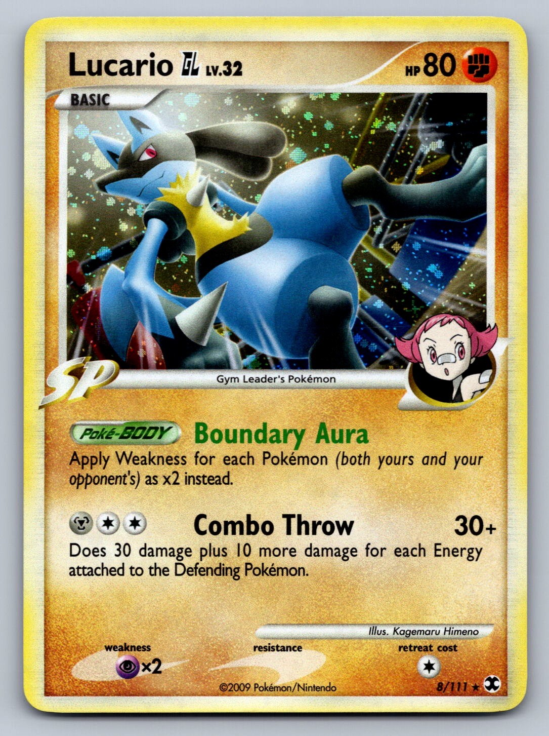 Lucario GL Holo Rare 8/111 Rising Rivals NM