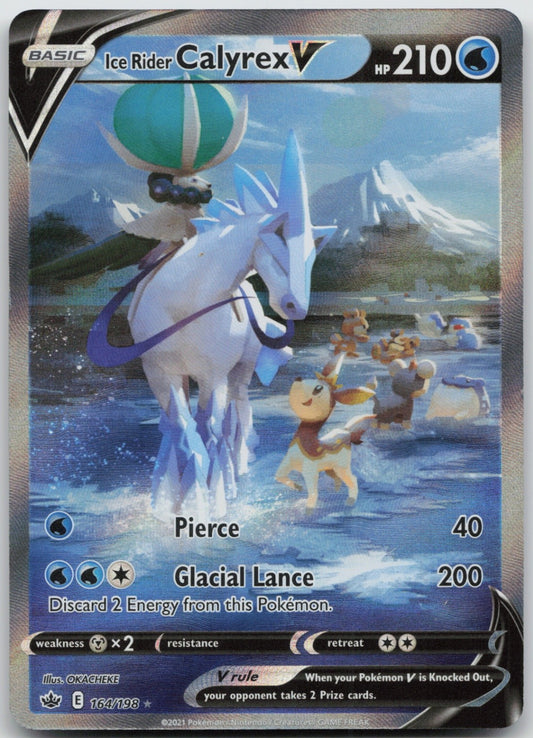 Ice Rider Calyrex V (Alternate Full Art) Ultra Rare 164/198 Chilling Reign NM