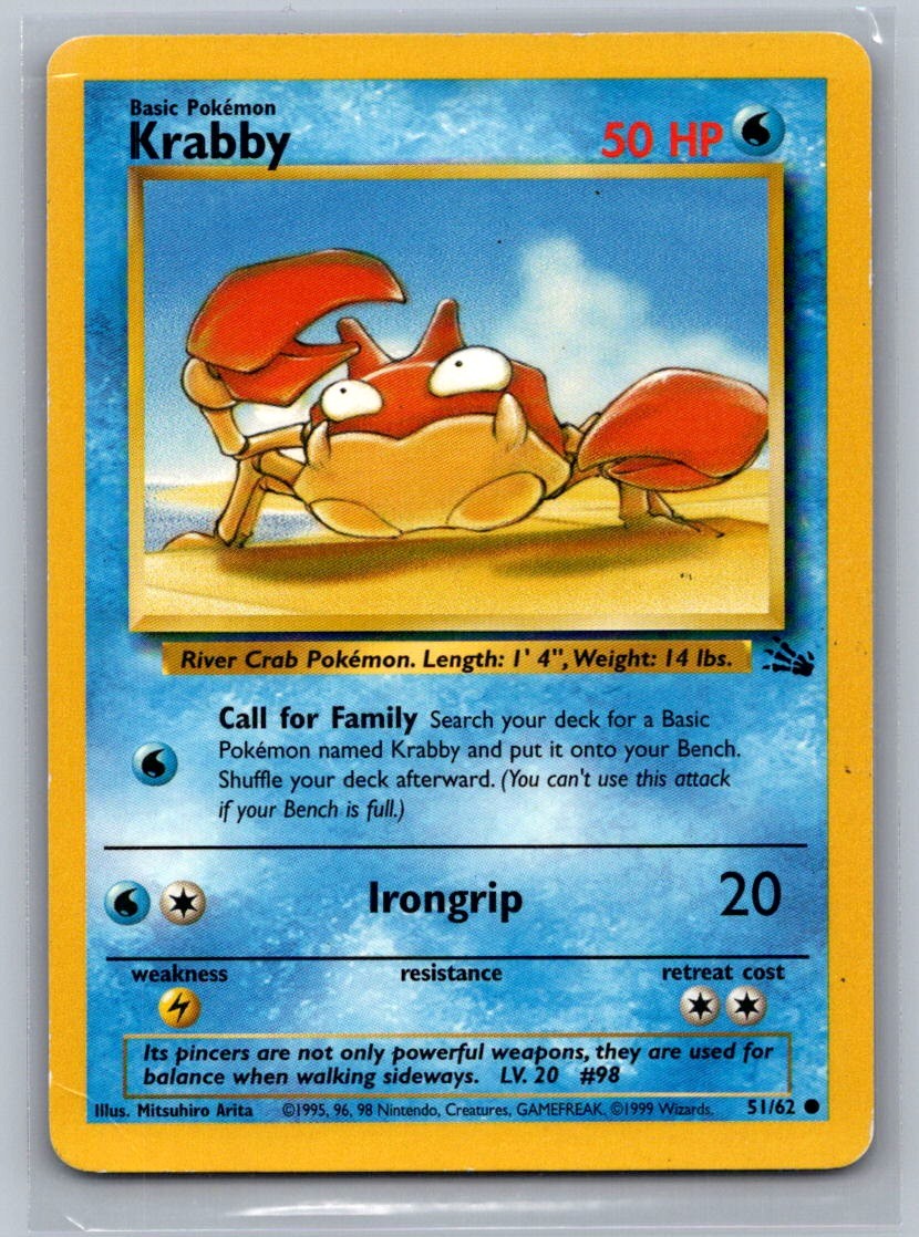 Krabby Unlimited Common 51/62 Fossil LP