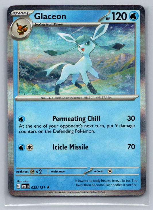Glaceon Holo Rare 025/131 SV: Prismatic Evolutions LP