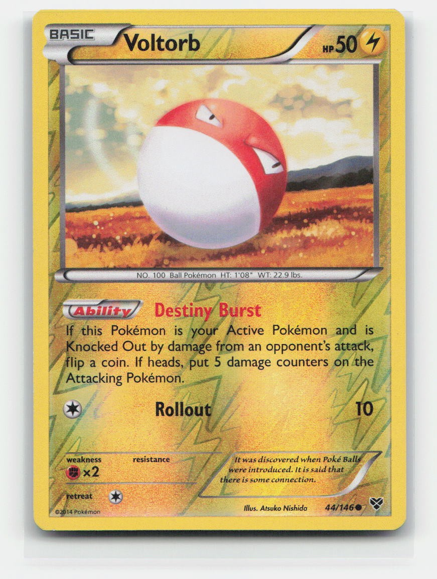 Voltorb Reverse Holo Common 44/146 XY Base Set NM