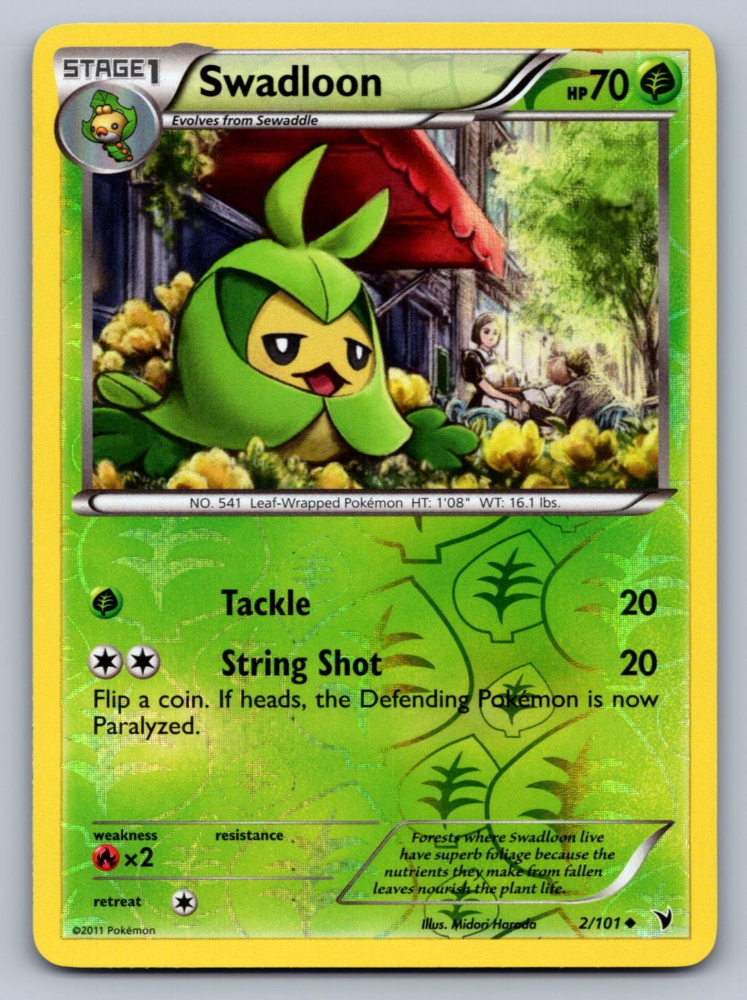 Swadloon Reverse Holo Uncommon 2/101 Noble Victories NM