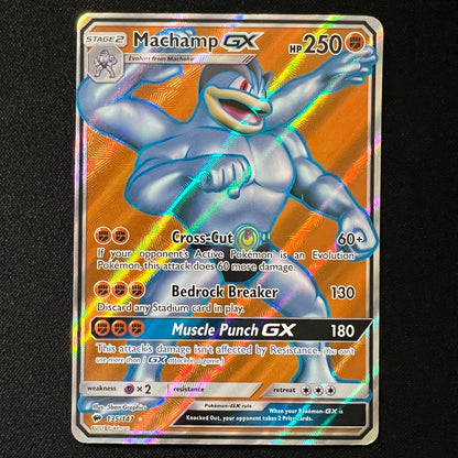 Machamp GX - 135/147 - Pokemon Burning Shadows Sun Moon Full Art Rare Card LP