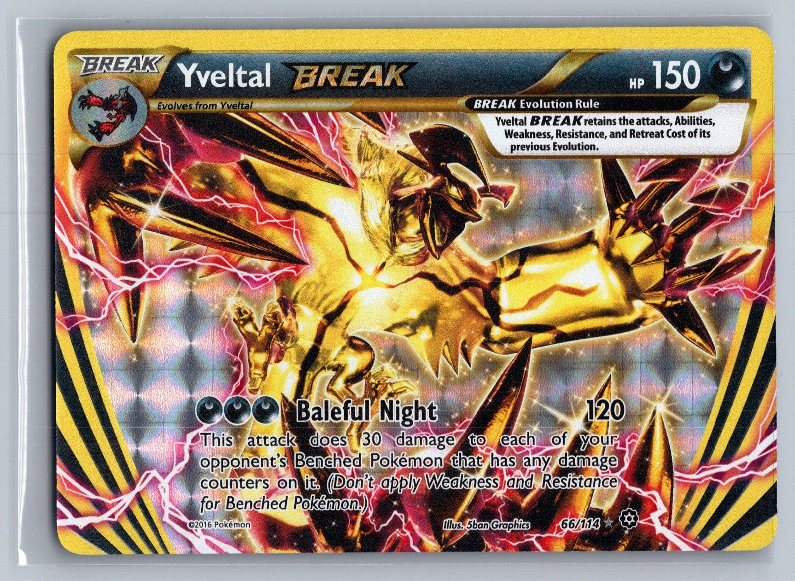Yveltal BREAK Holo Rare BREAK 66/114 XY - Steam Siege NM
