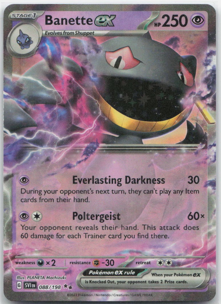 Banette ex - Holo Double Rare 088/198 SV01: Scarlet & Violet Base Set NM