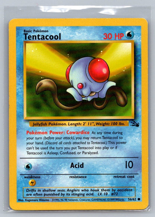 Tentacool Unlimited Common 56/62 Fossil LP