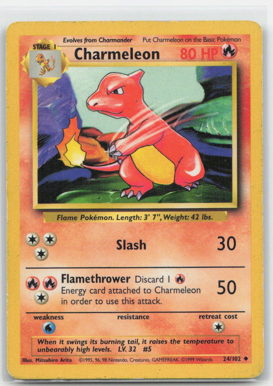 Charmeleon Normal Uncommon 024/102 Base Set MP