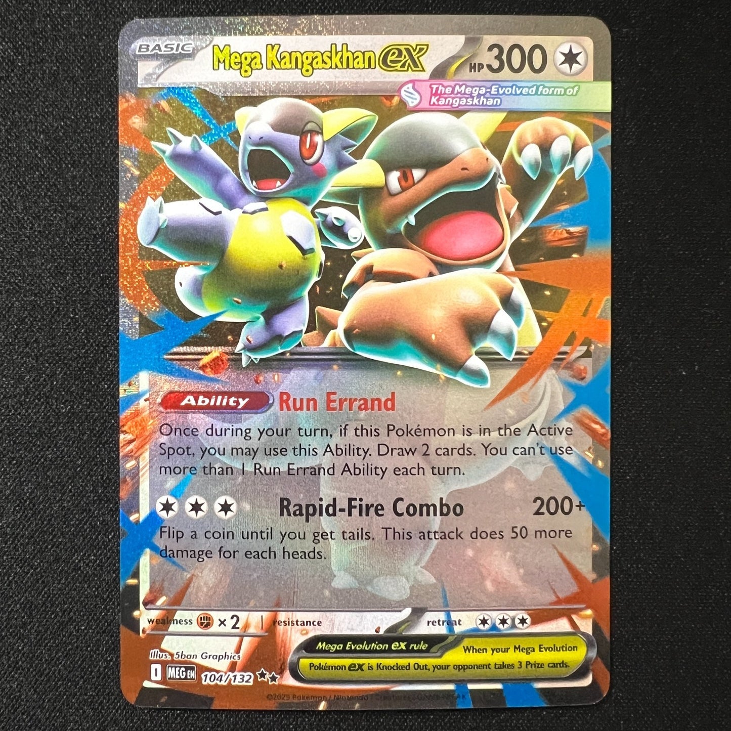 Mega Kangaskhan EX 104/132 – Mega Evolution Ultra Rare Pokemon Cards TCG NM