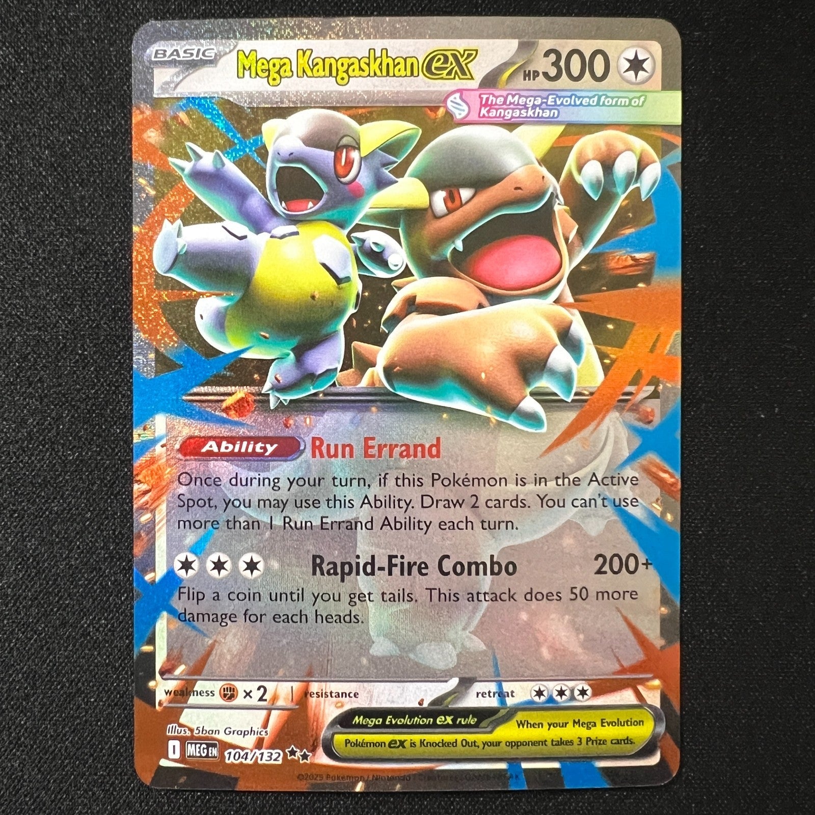 Mega Kangaskhan EX 104/132 – Mega Evolution Ultra Rare Pokemon Cards TCG NM