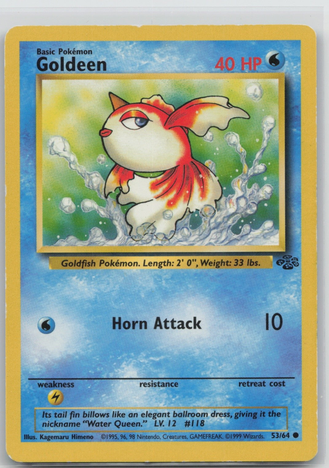 Goldeen Regular Common 076/130 Base Set 2 LP