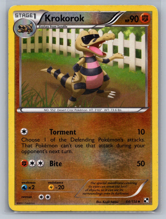 Krokorok Reverse Holo Uncommon 64/114 Black and White LP