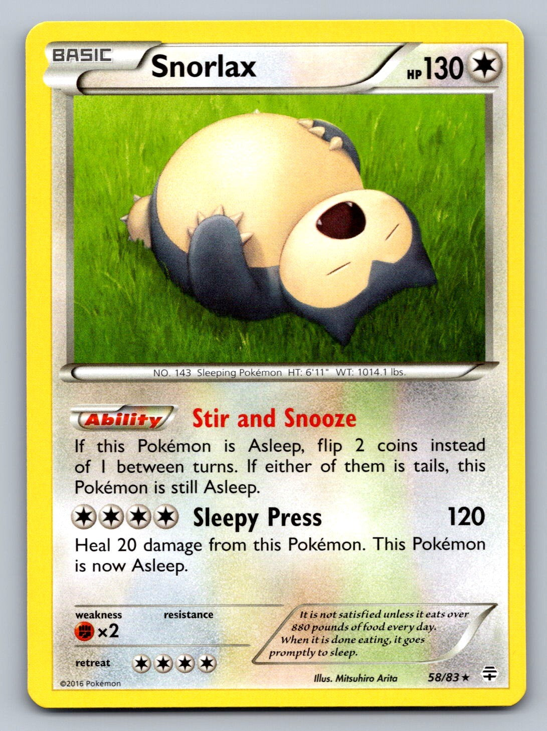 Snorlax 58/83 Colorless Generations NM