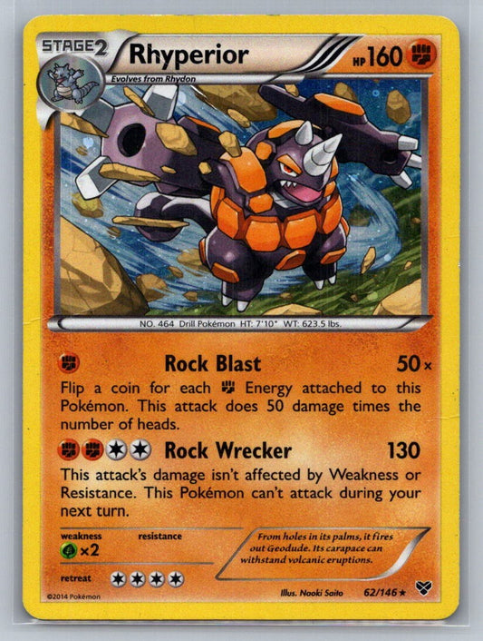 Rhyperior Holo Holo Rare 62/146 XY Base Set LP