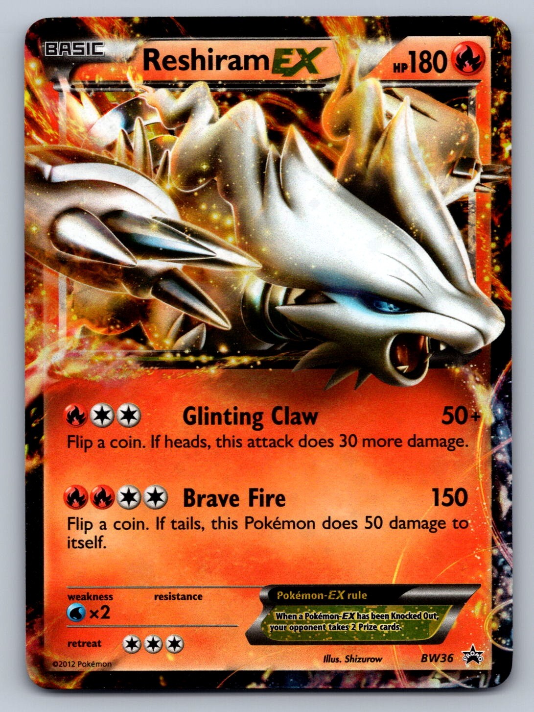 Reshiram EX - Holo Promo BW36 Black and White Promos NM
