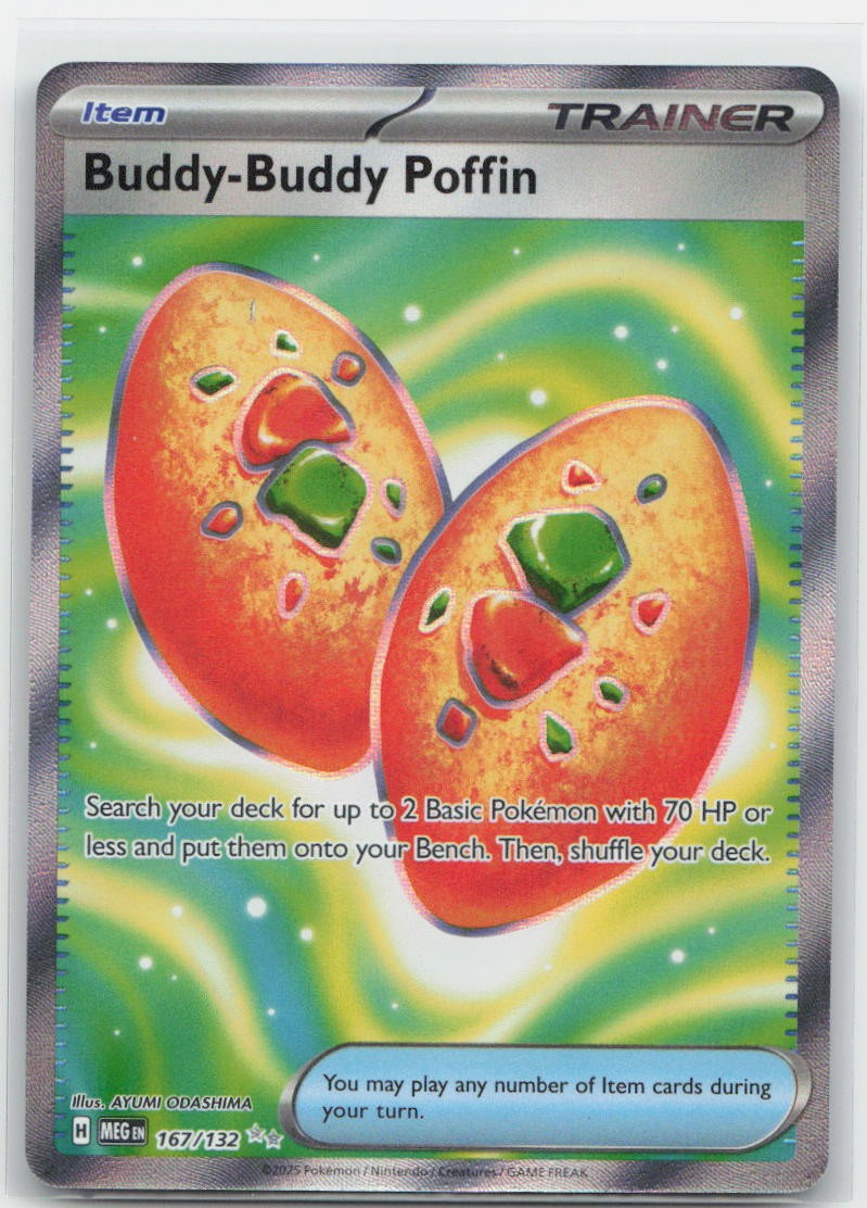 Buddy-Buddy Poffin Holo Ultra Rare 167/132 ME01: Mega Evolution NM