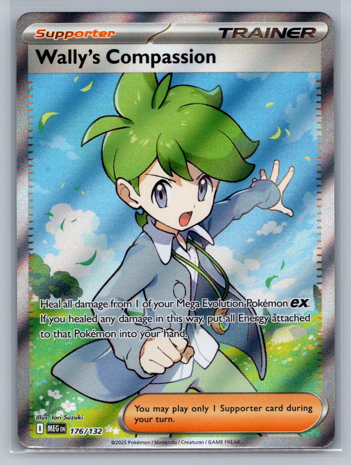 Wally's Compassion Holo Ultra Rare 176/132 ME01: Mega Evolution NM