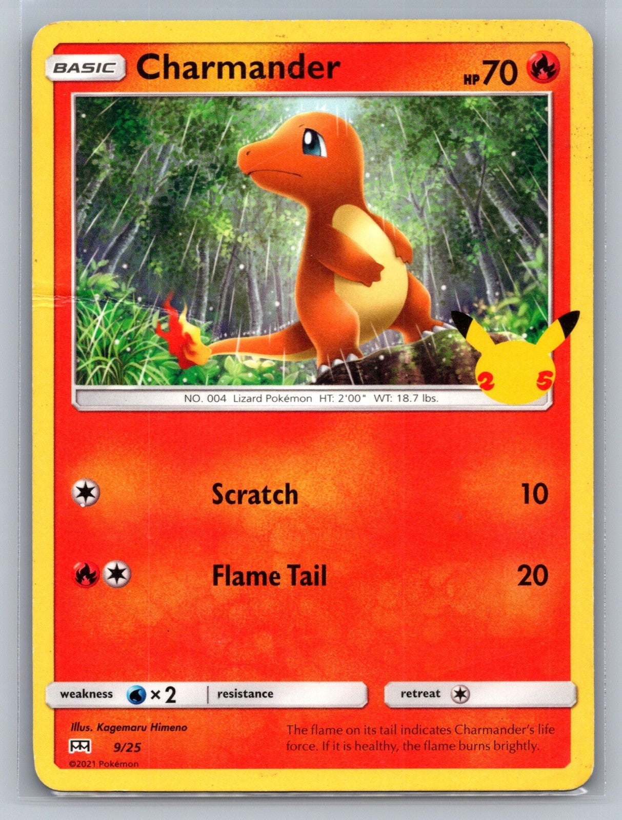 Charmander - 9/25 Promo 009/025 McDonald's 25th Anniversary Promos MP