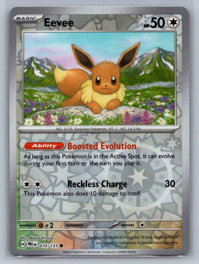 Eevee Reverse Holo Common 074/131 SV: Prismatic Evolutions NM