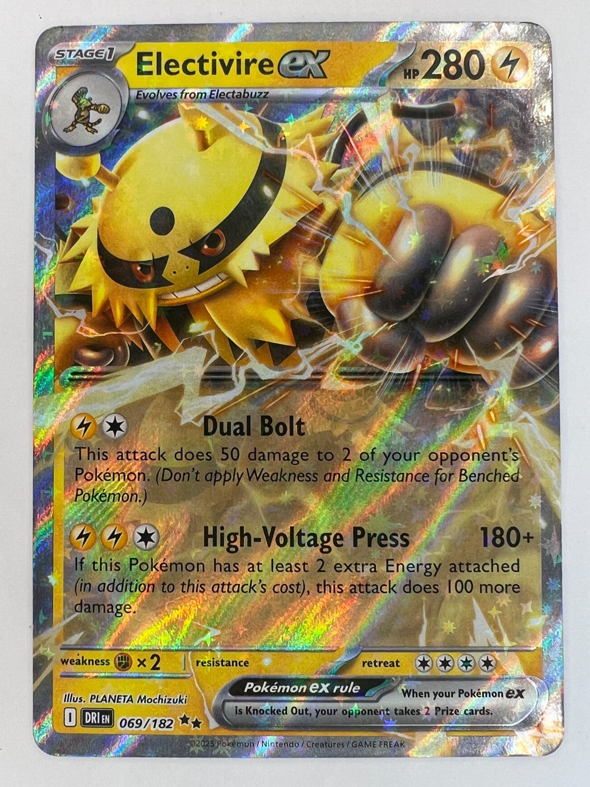 Electivire ex 069/182 Sv10: Destined Rivals Holo Pokémon TCG NM 