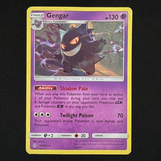 Gengar Regular Rare 70/214 SM - Unbroken Bonds LP
