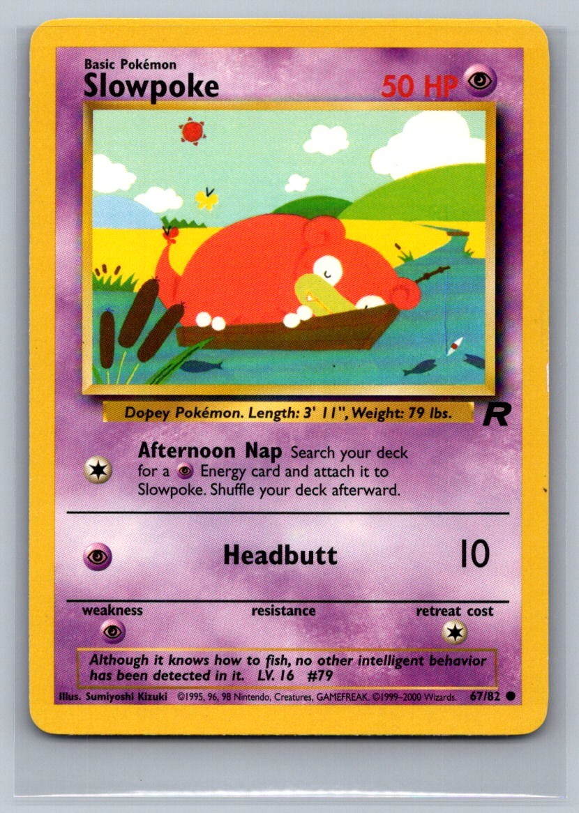 Slowpoke Unlimited Common 67/82 Team Rocket LP